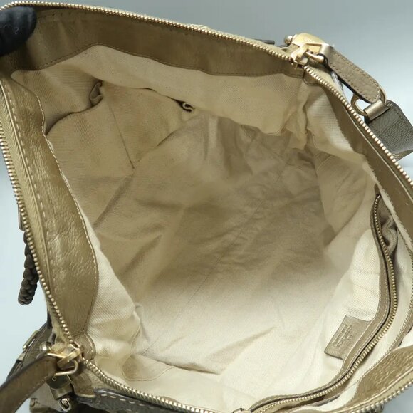 GUCCI Bella Brown Cloth Satchel 615-021425 - Picture 10 of 12